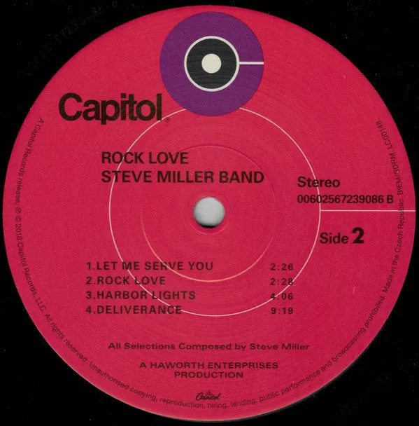 Steve Miller Band Rock Love LP 180g rimasterizzato