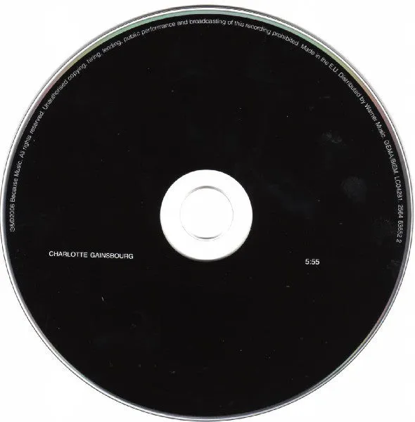 Charlotte Gainsbourg 5:55 CD album pop chanson usato