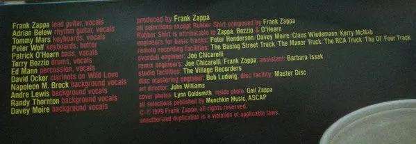 Frank Zappa Sheik Yerbouti 2 LP gatefold 1979