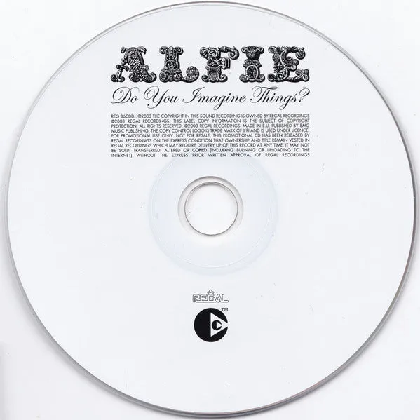 Alfie Do You Imagine Things? CD album promo copy controlled