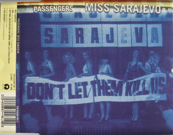 Passengers Miss Sarajevo CD singolo PDO 1995 Island
