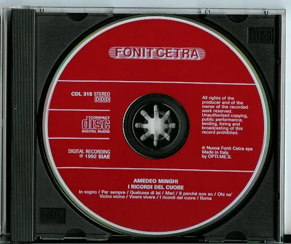 Amedeo Minghi I Ricordi Del Cuore CD usato VG+