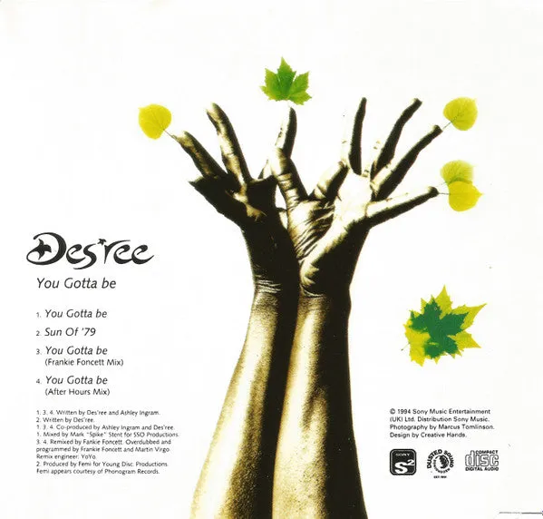 Des'ree You Gotta Be CD maxi soul 1994