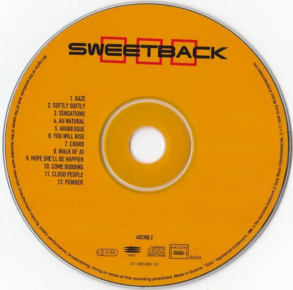 Sweetback Sweetback CD Album trip hop 1996