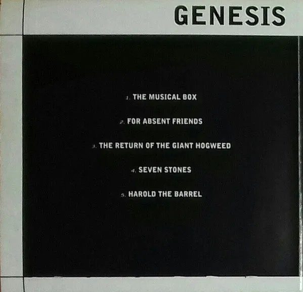 Genesis Nursery Cryme CD album rimasterizzato 2001