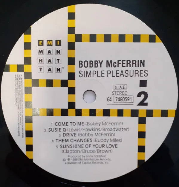 Bobby McFerrin Simple Pleasures vinile LP soul-jazz