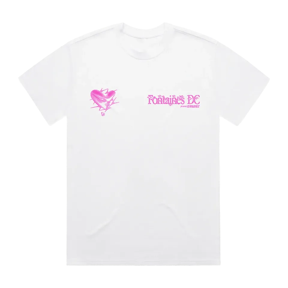 Fontaines D.C. Romance Tracklist t-shirt bianca