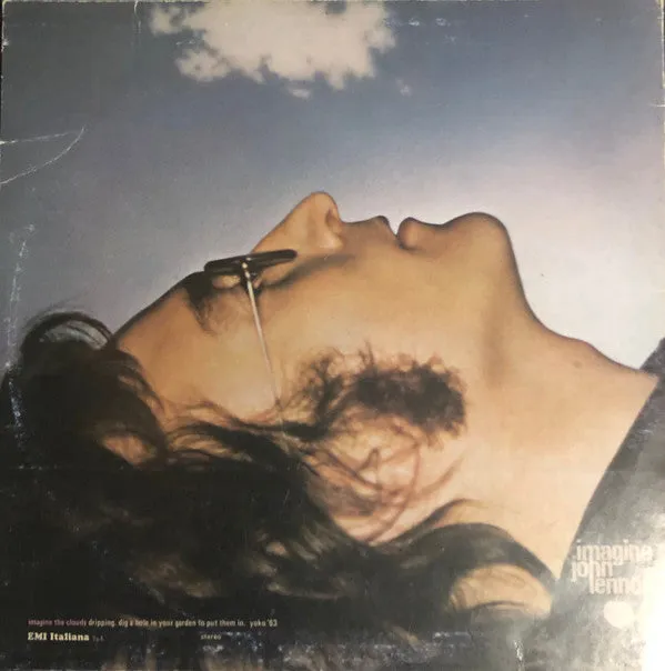 John Lennon Imagine LP ristampa 1980 con poster pop rock