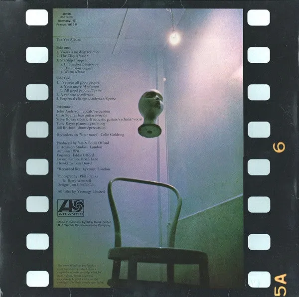 Yes The Yes Album LP vinile ristampa prog rock