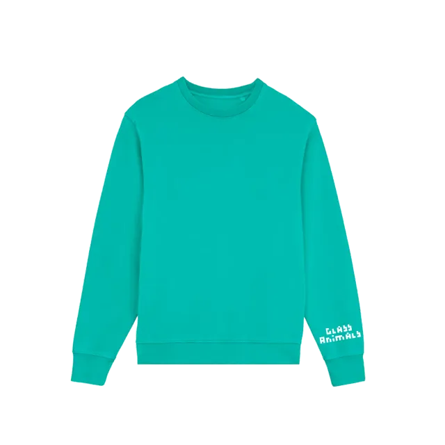 Glass Animals felpa ricamata cotone organico manica