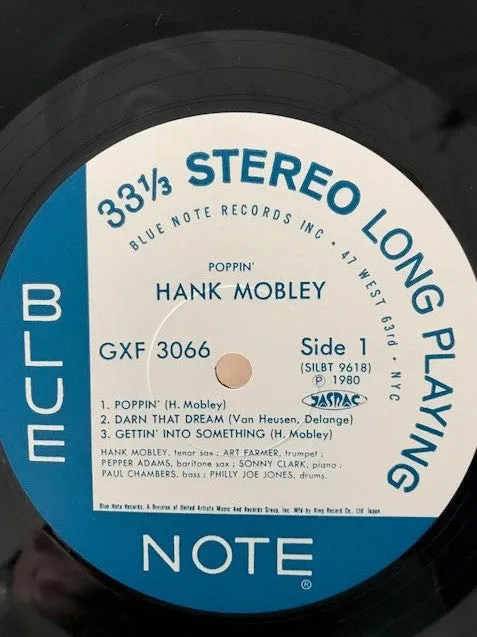 Hank Mobley Poppin LP Blue Note edizione limitata Japan