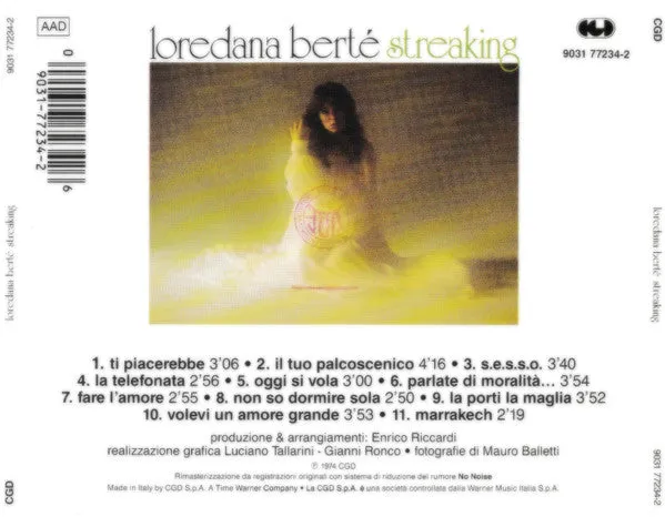 Loredana Berté Streaking CD rimasterizzato 1992