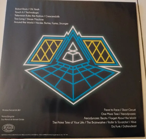 Daft Punk Wireless Festival 2007 LP vinile blu marmorizzato