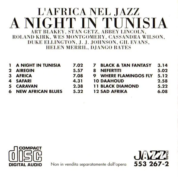 Various L’Africa Nel Jazz A Night In Tunisia CD compilation