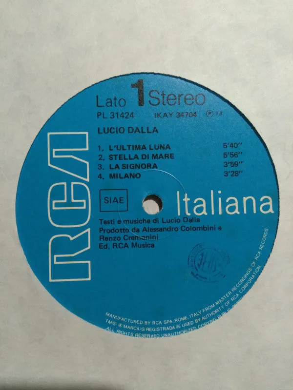 Lucio Dalla vinile LP ristampa 1979 ballad