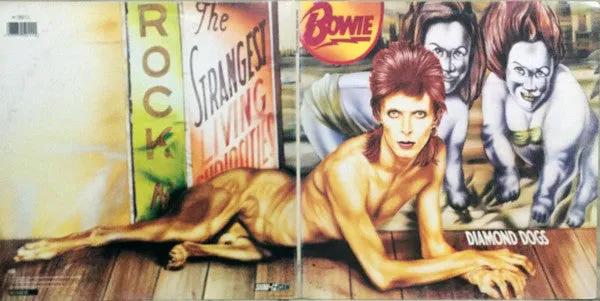 Bowie Diamond Dogs LP ristampa glam usato