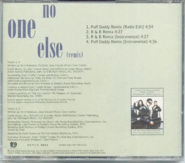 Total No One Else Remix CD maxi promo R&B