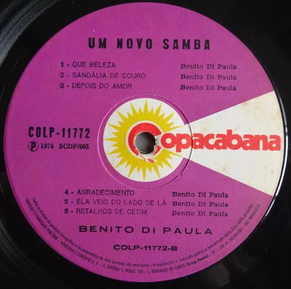 Benito Di Paula Um Novo Samba LP vinile 1974