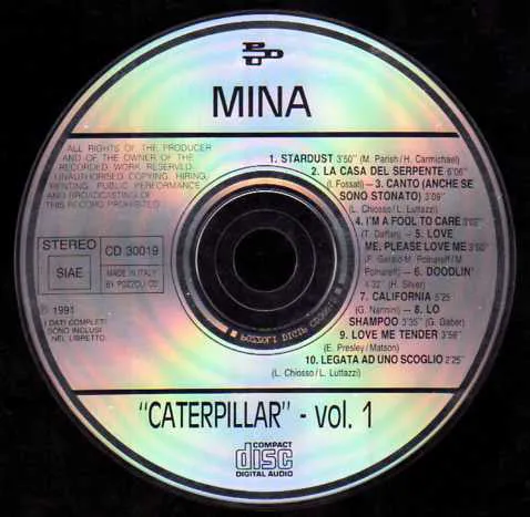Mina Caterpillar Vol. 1/2 2xCD album chanson jazz