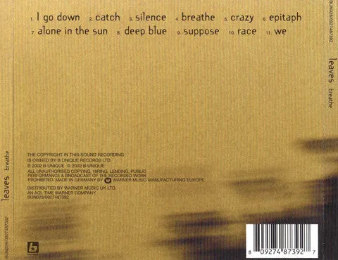 Leaves Breathe CD album usato VG+ indie rock
