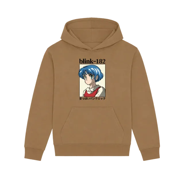 Blink-182 Anime Cheap Punk felpa cappuccio marrone