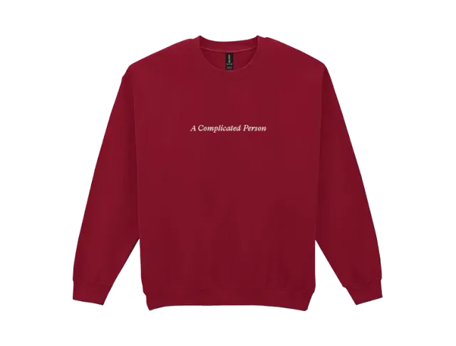 A Complicated Person felpa sweat girocollo unisex