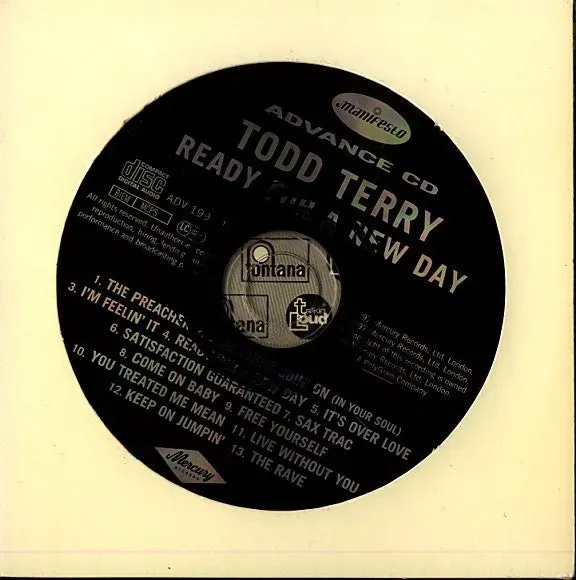 Todd Terry Ready For A New Day CD promo house VG