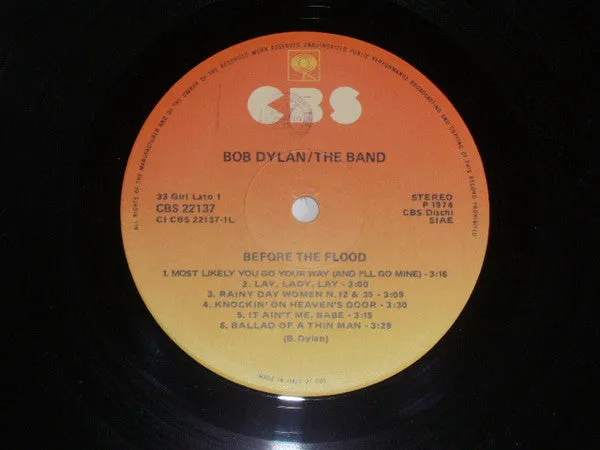 Bob Dylan Band Before The Flood 2xLP vinile gatefold