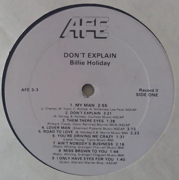Billie Holiday Don't Explain cofanetto 3xLP jazz 1982