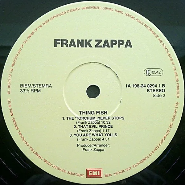 Frank Zappa Thing-Fish cofanetto 3 vinili LP box