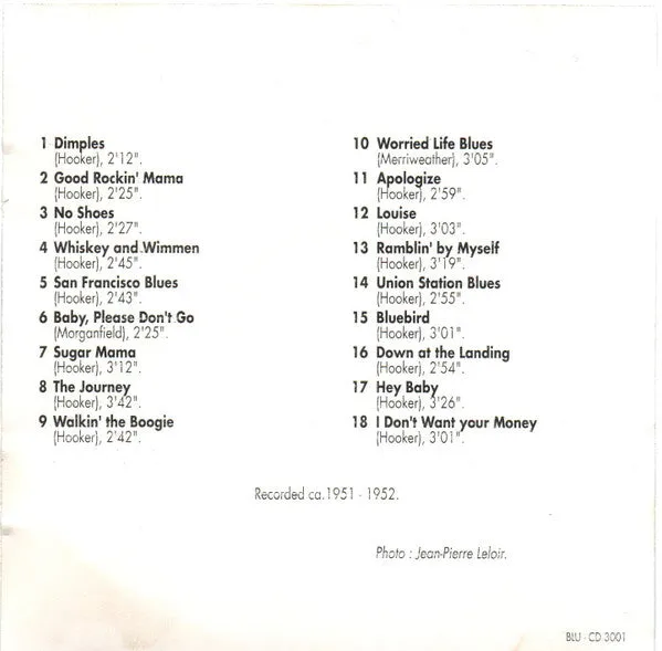 John Lee Hooker Boogie Man CD compilation rimasterizzato