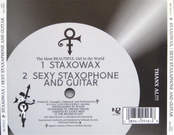 Prince Most Beautiful Girl In The World CD singolo soul