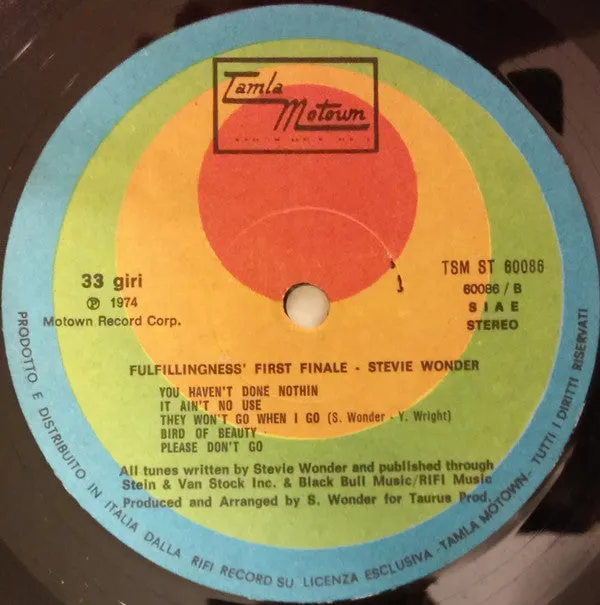 Stevie Wonder Fulfillingness First Finale LP gatefold 1974