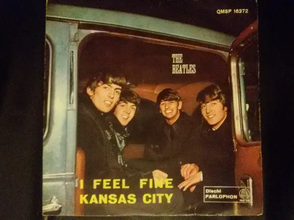 Beatles I Feel Fine Kansas City 7" singolo mono 1964 Parlophon