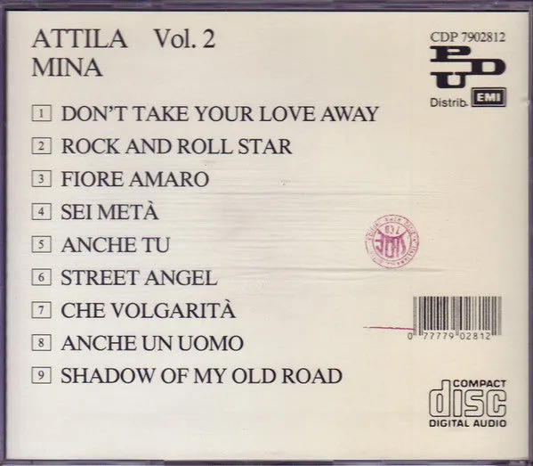 Mina Attila Vol.2 CD album ristampa