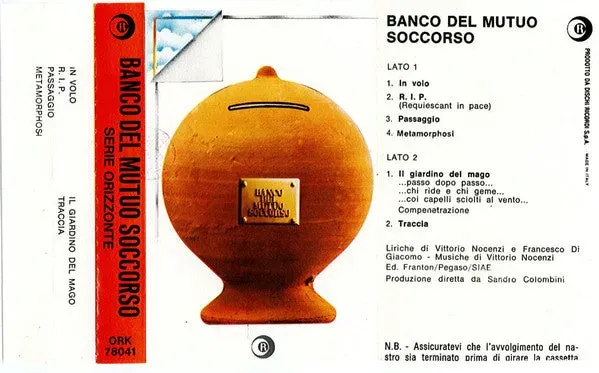 Banco Mutuo Soccorso omonimo musicassetta prog usata