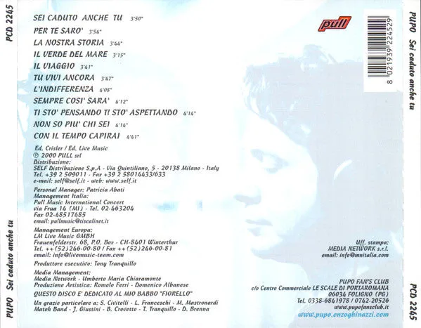 Pupo Sei Caduto Anche Tu CD usato near mint