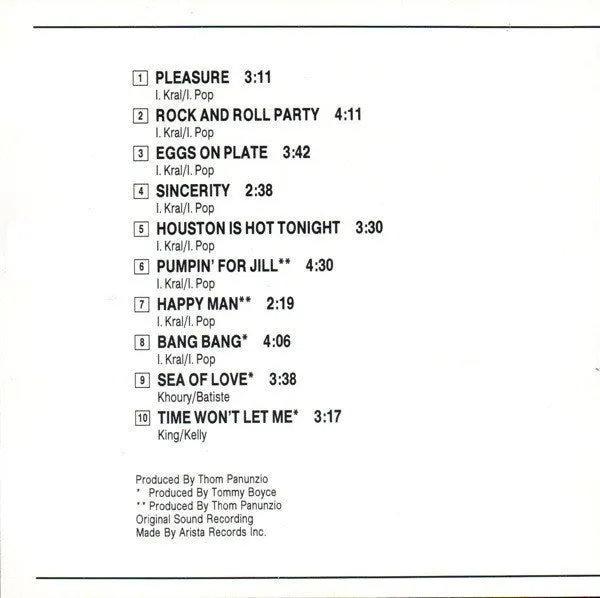 Iggy Pop Party CD ristampa 1989 usato VG glam