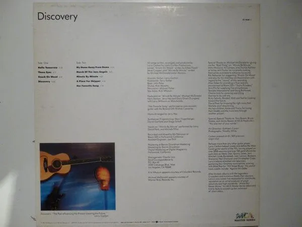 Larry Carlton Discovery LP vinile smooth jazz MCA 1987 usato