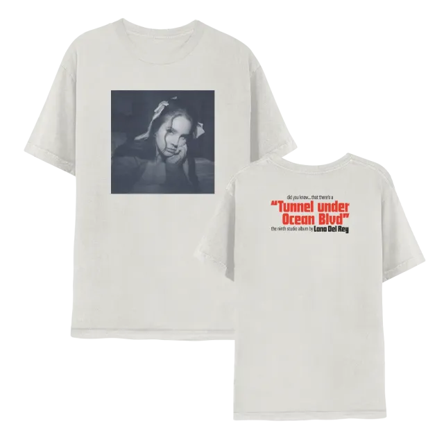 Lana Del Rey Ocean Blvd maglietta Natural cotone unisex
