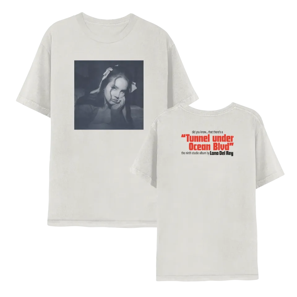 Lana Del Rey Ocean Blvd maglietta Natural cotone unisex
