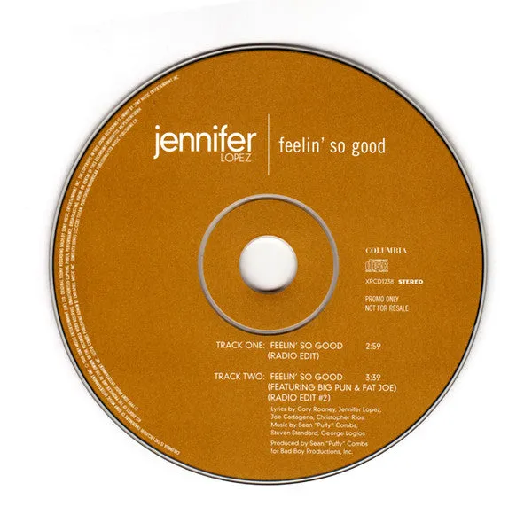 Jennifer Lopez Feelin' So Good CD singolo promo 2000