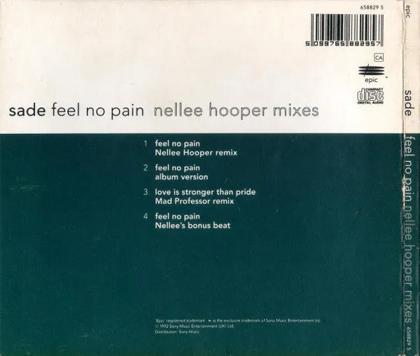 Sade Feel No Pain CD singolo Nellee Hooper mix VG+