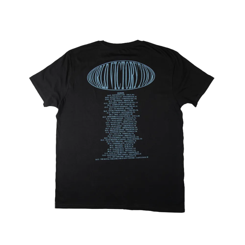 Polydor Records Victory Tour Black T-Shirt maglietta nera tour