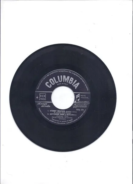 Frank Sinatra Stormy Weather vinile 7" EP Italia 1955 VG+