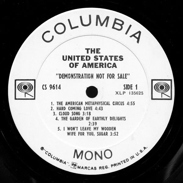 United States of America omonimo LP mono promo psych 1968