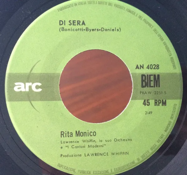 Rita Monico Se Tu Non Mi Vuoi 45 giri 7" mono