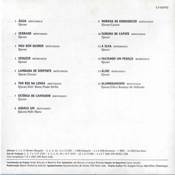 Djavan Para Sempre CD compilation EMI MPB