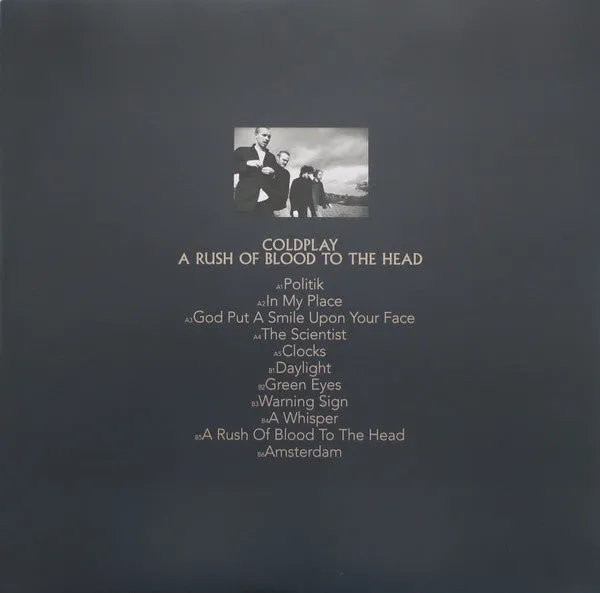 Coldplay A Rush Of Blood To The Head vinile LP clear