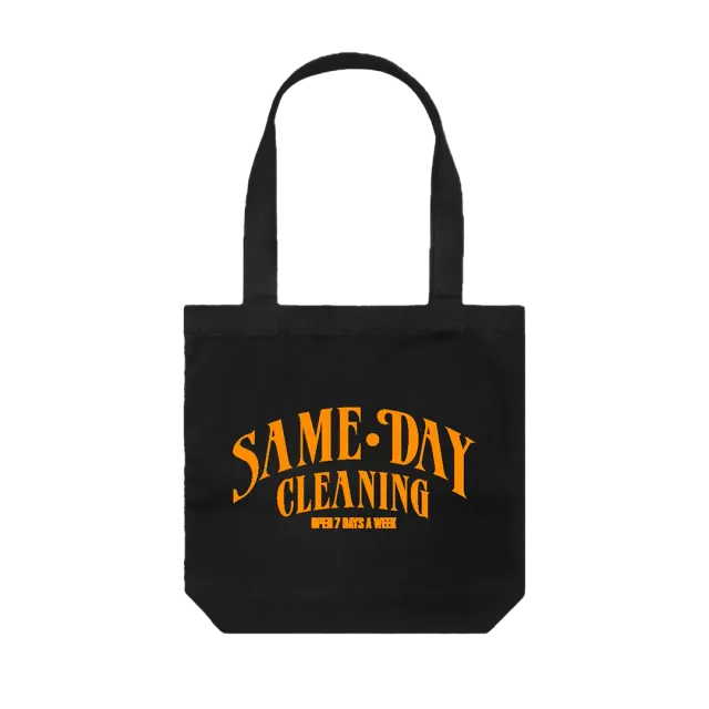 Same Day Cleaning Tote Bag Nera Cotone